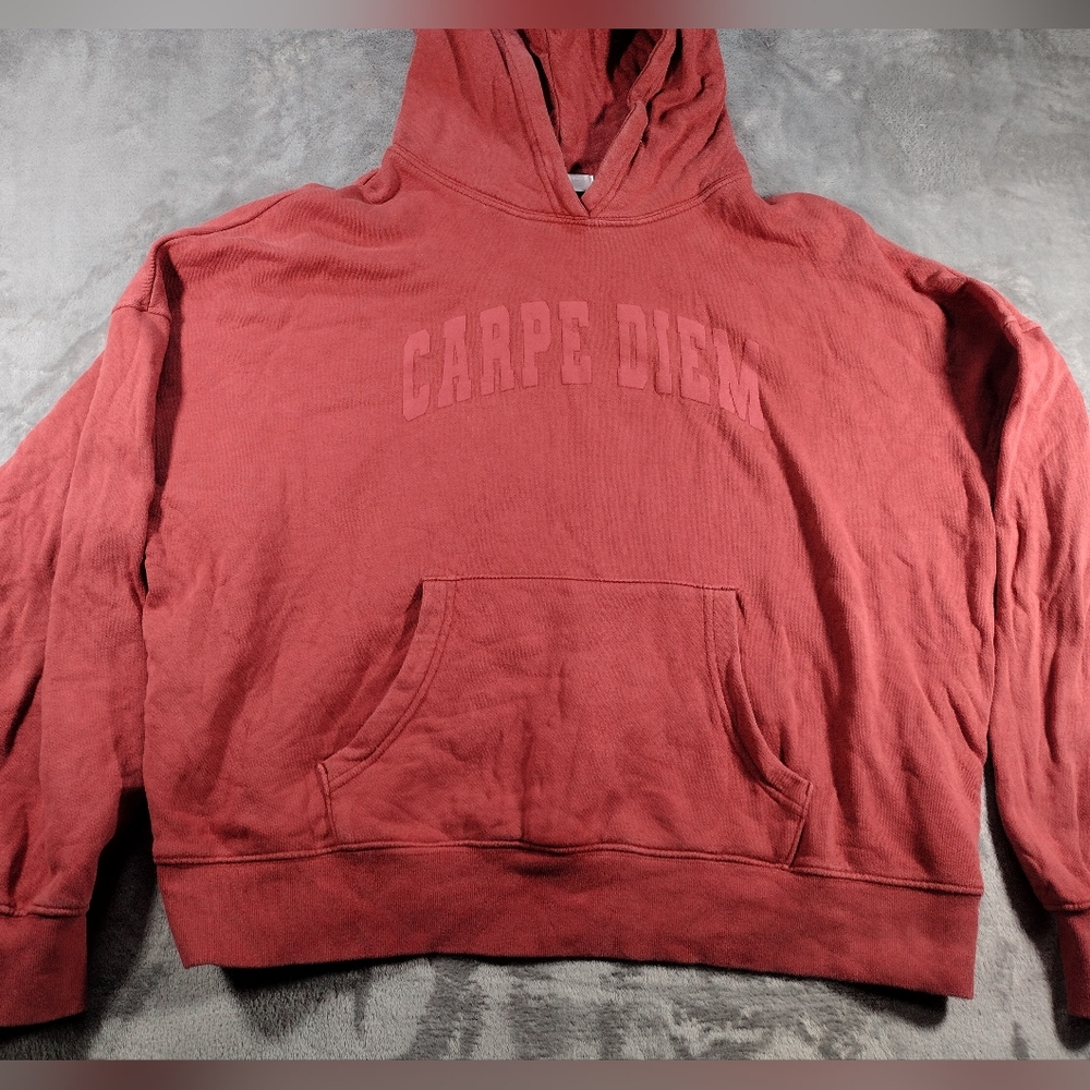 Spiritual Gangster Red 'Carpe Diem' Pullover Hoodie